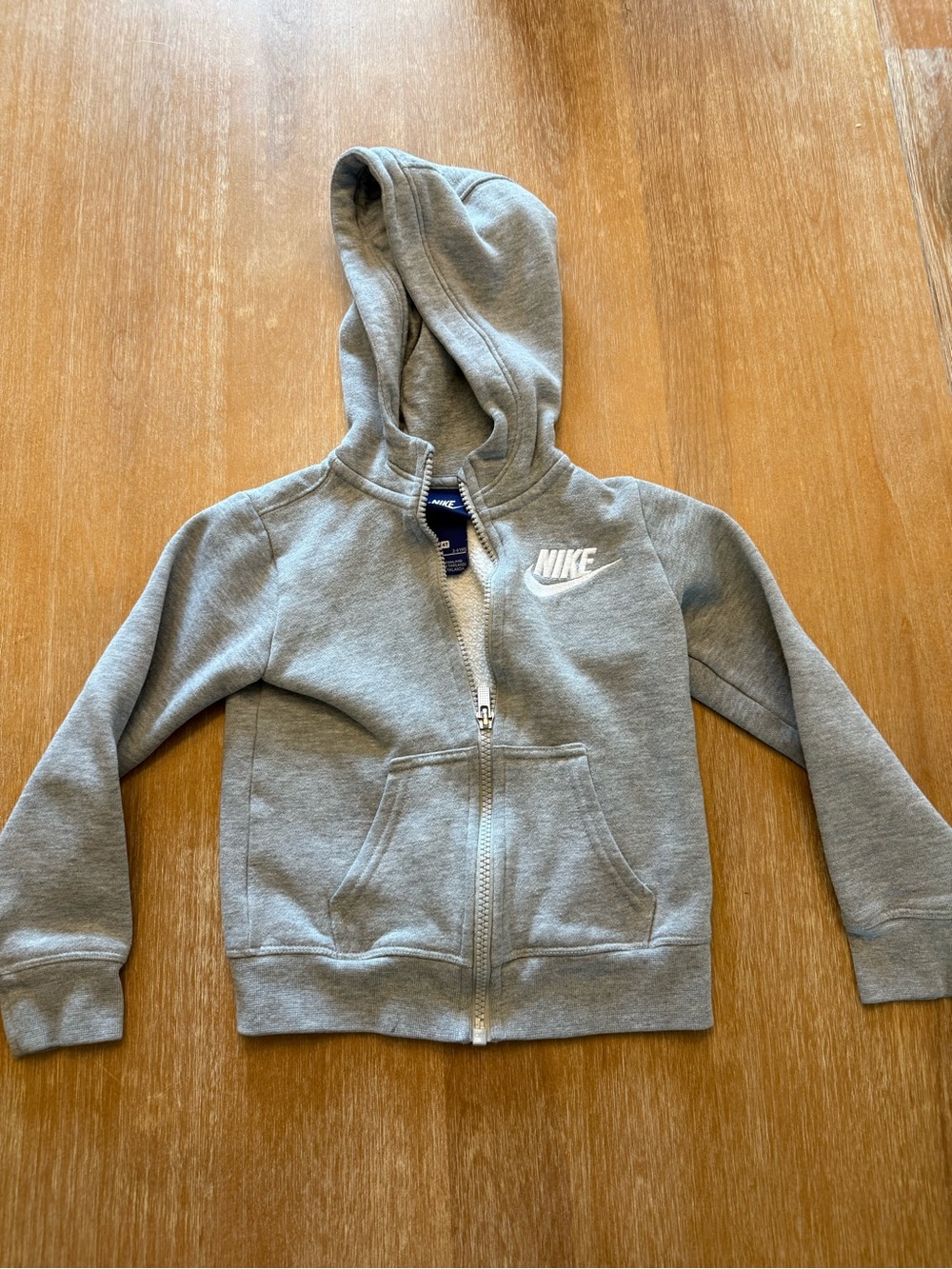 Nike Kids Gray Full-Zip Hooded Sweatshirt